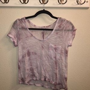 Light pink tie dye mesh shirt